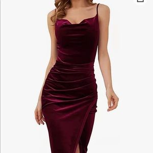 Elegant comfortable velvet dress